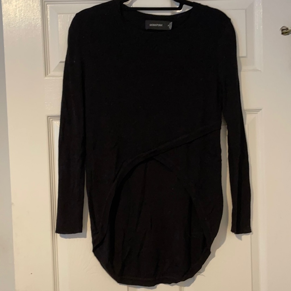 Mink Pink Black Cashmere Sweater